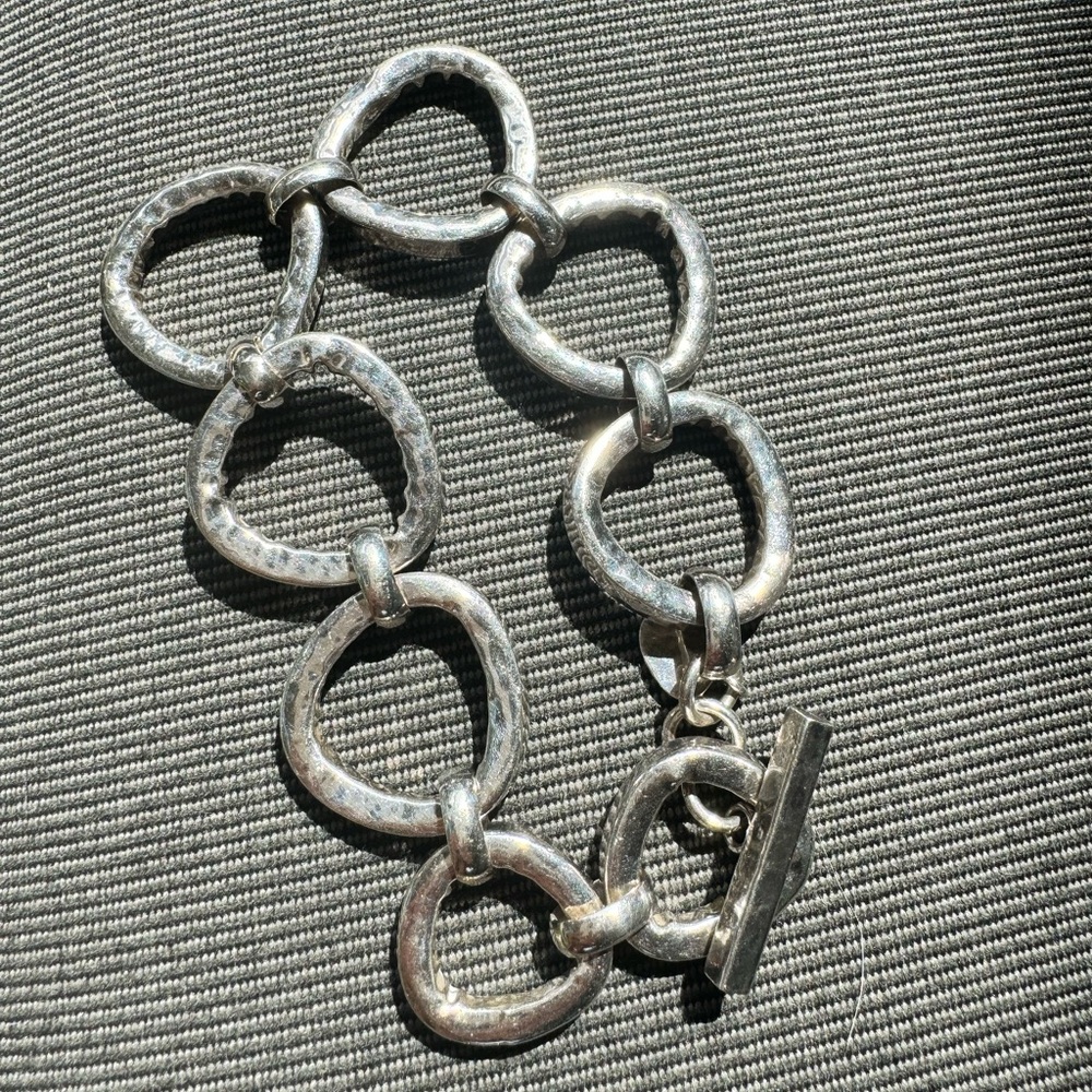 Silpada hammered chain linked bracelet.
